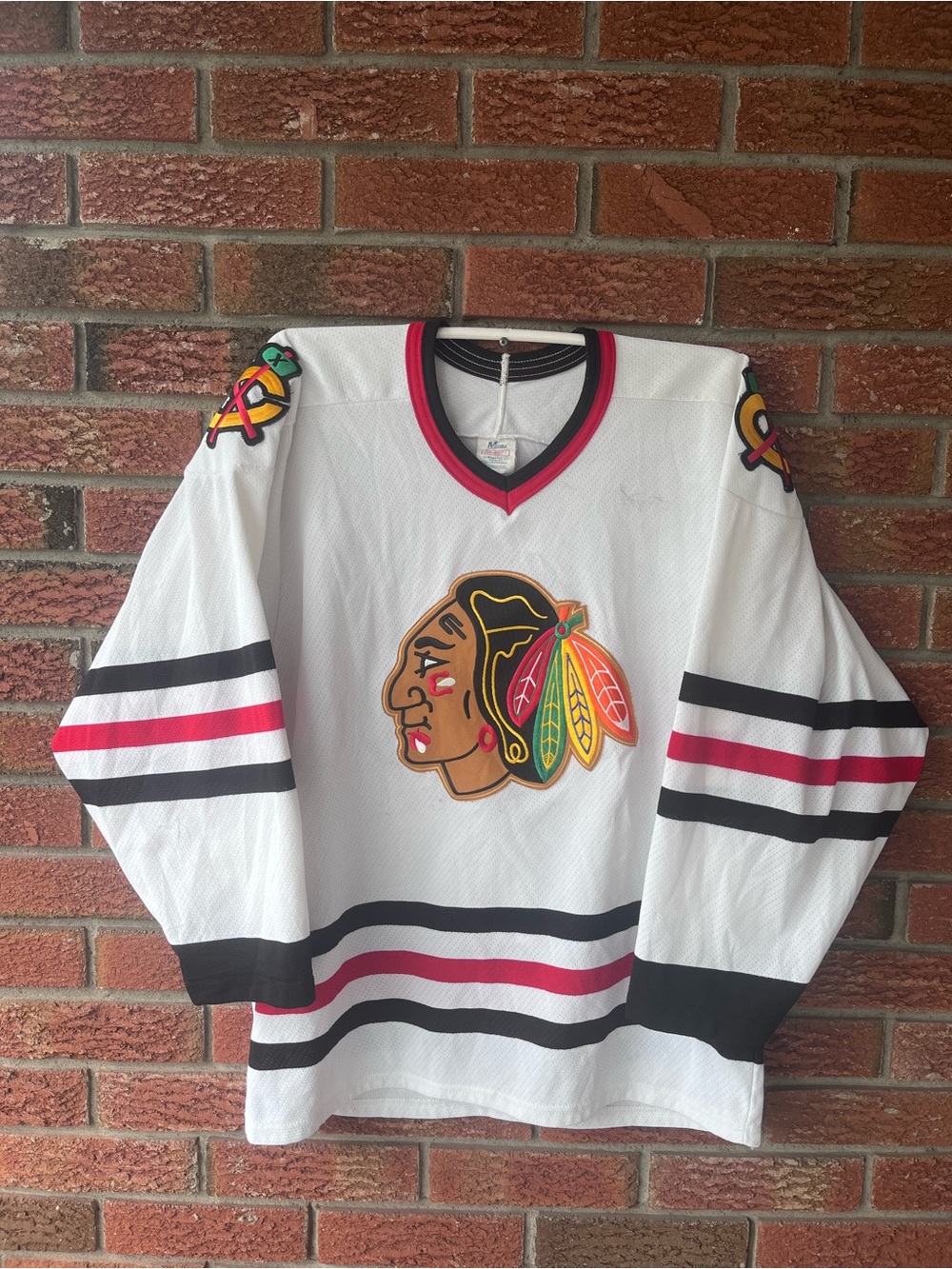 Vtg Chicago Blackhawks Maska hockey jersey Sz Medium